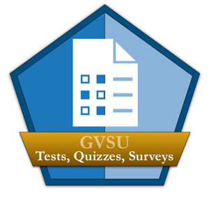 Blackboard Tests, Quizzes, and Surveys Badge